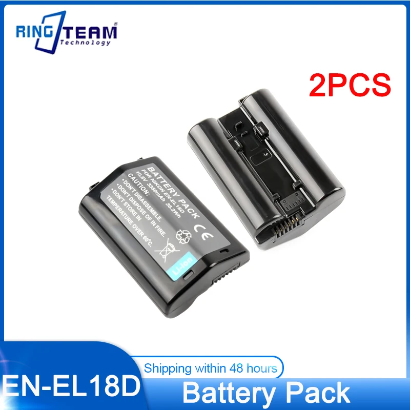 2 Pz En-El18D Enel18D El18D Batteria Per Nikon Z9 D6 D5 D4 D4S Fotocamera Per Nikon D800 D850 D500 Battery Grip