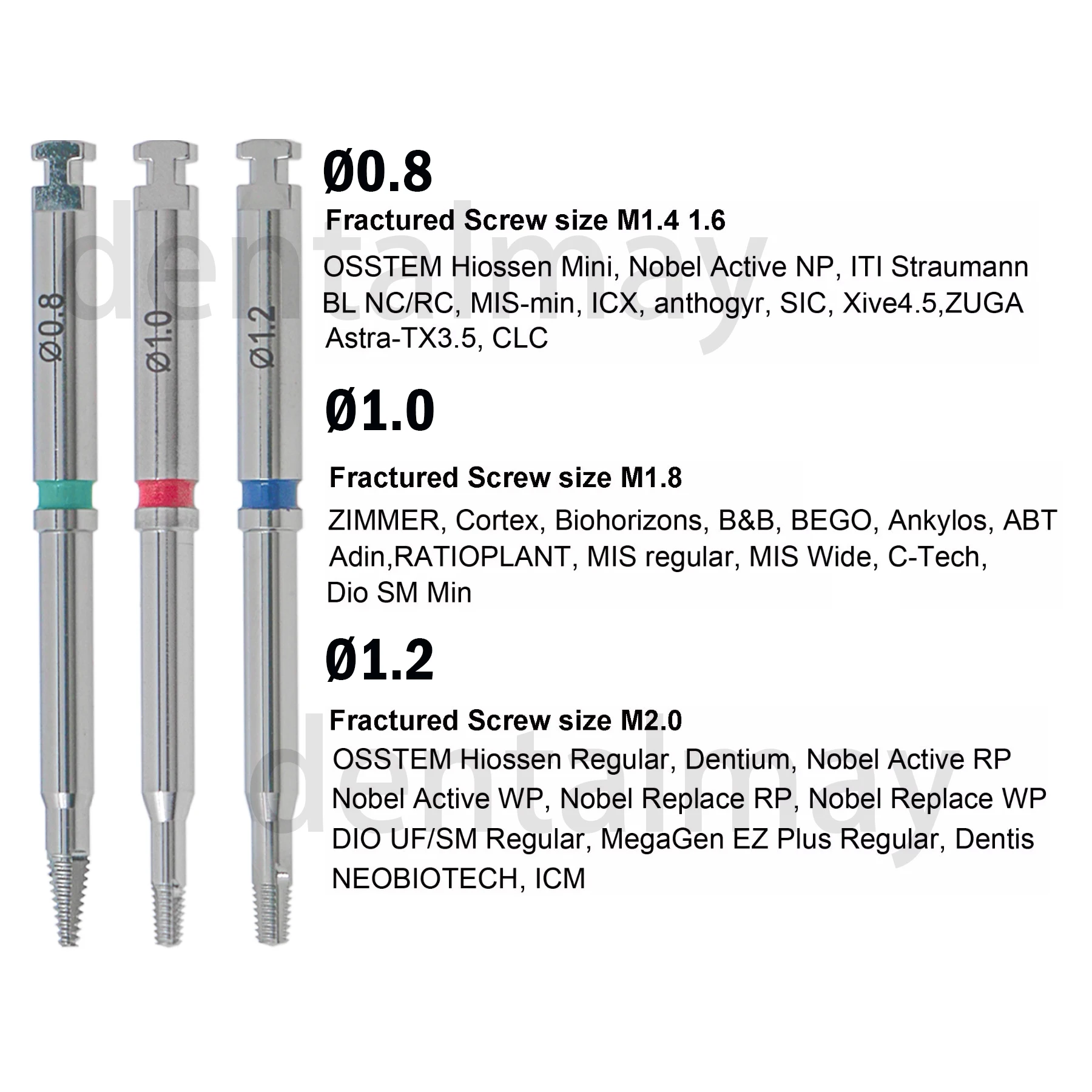 Implant Broken Screw Removal Kit Neobiotech SR Repair Tool Claw Reverse Drill