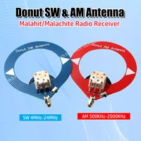 MALACHITE Donut Medium Wave 500-2000KHz Shortwave 4M-24MHz Antenna AM MW/SW Antenna Mini Ring Antenna TOP3M9037 Signal Amplifier 1
