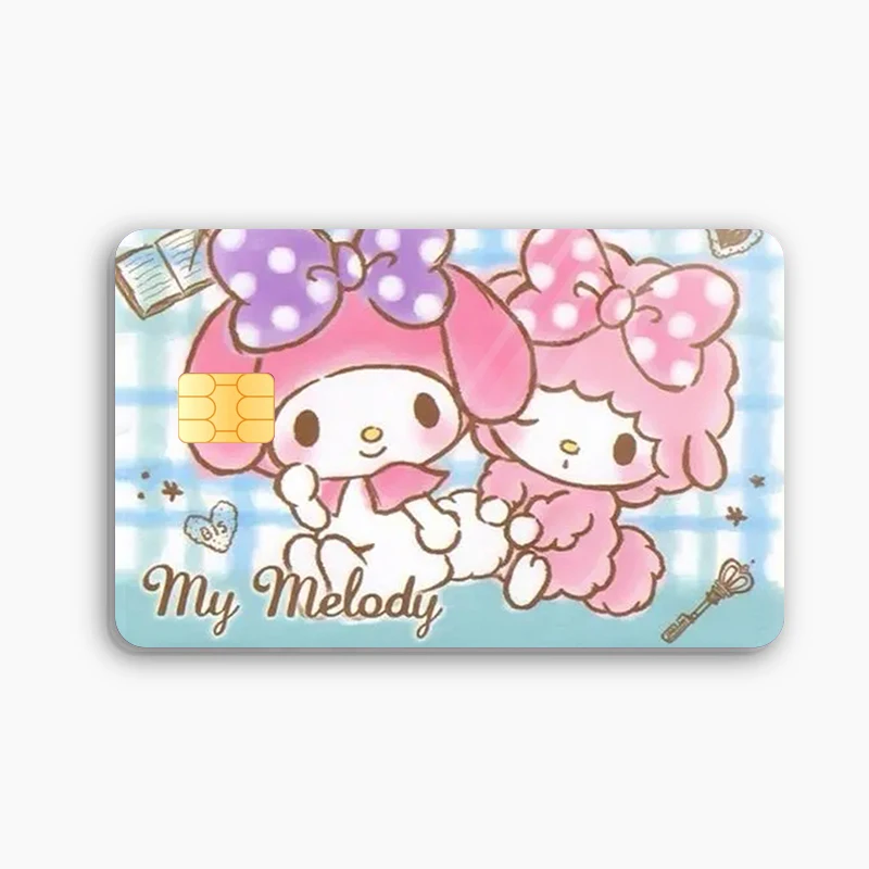 thumbnail image 1 of Pegatinas para tarjetas de crédito y débito de Hello Kittys, bricolaje, Sanrios Anime Melody, pegatinas impermeables de póquer, cinta adhesiva para chips pequeños, 1 of 5