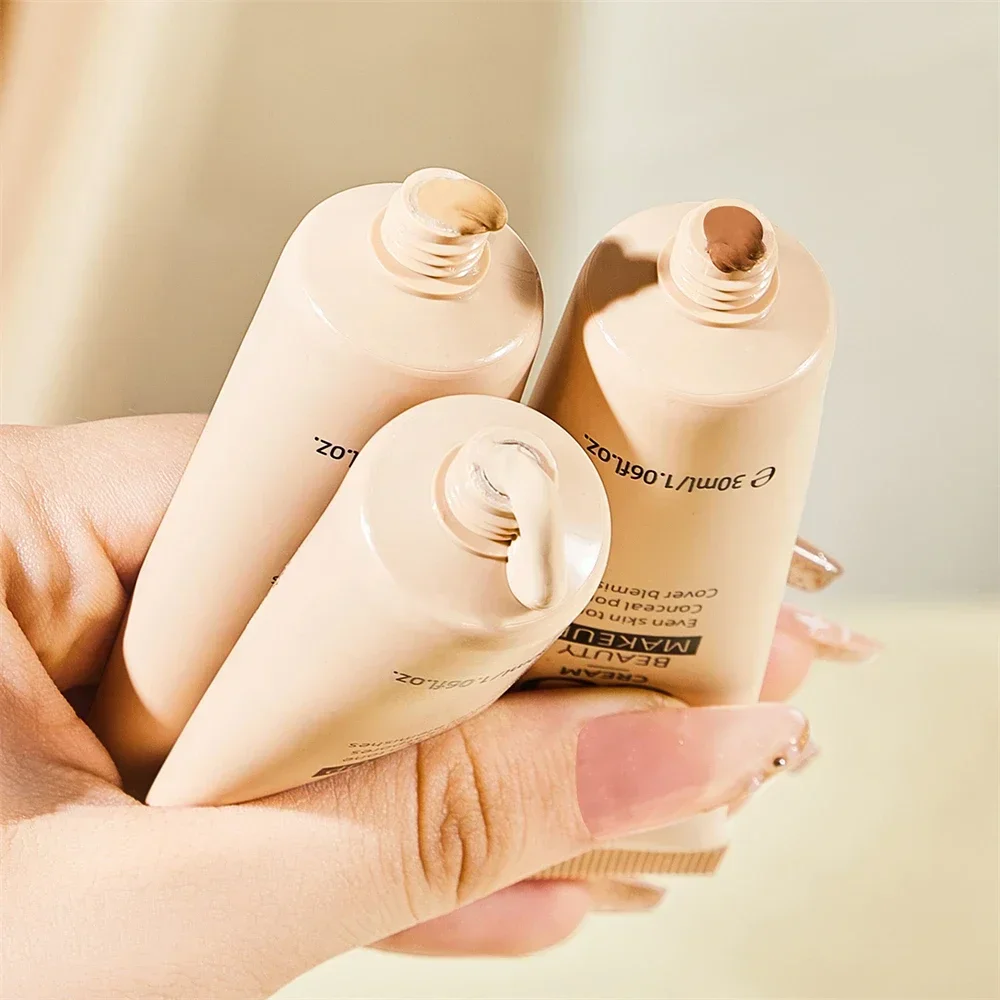 Natural Coffee BB Cream Whitening Waterproof Lasting Moisturizing Foundation Full Cover Facial Blemishes Acne Concealer Cosmetic