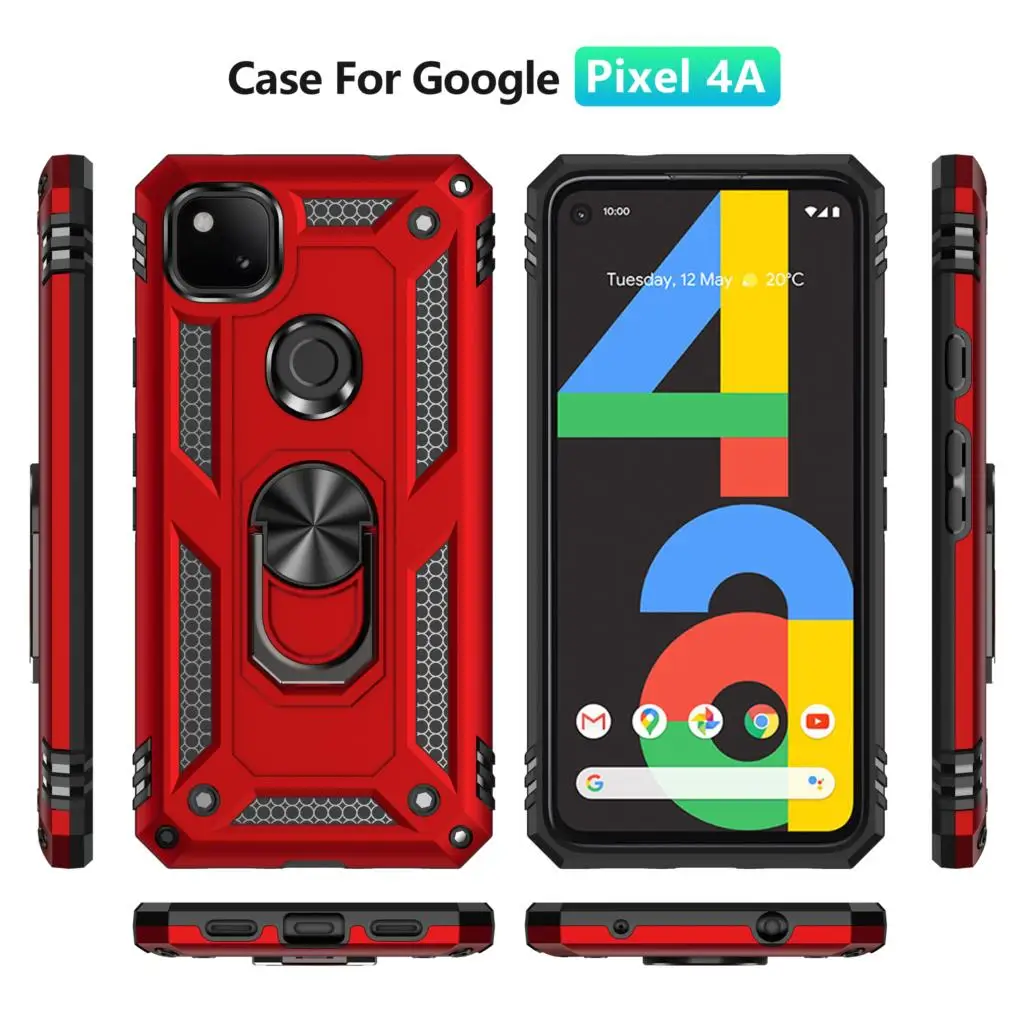 Фото Новый стиль для Google Pixel 4A 5 5A 6A 6 7 8 Pro 7A 4 XL 3A XL автомобильное магнитное металлическое кольцо подставка держатель бронированный противоударный телефон B №2