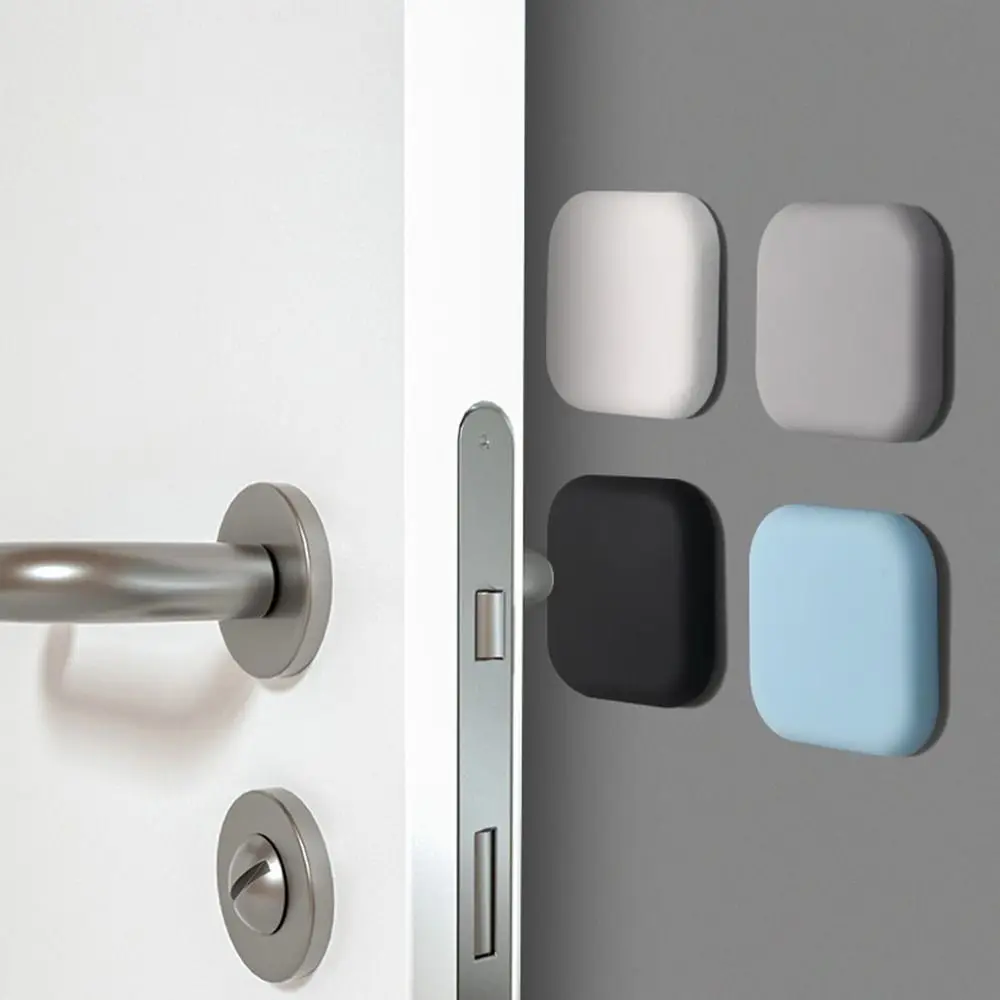 Square Silicone Nordic Self Adhesive Anti-collision Anti-Shock Wall Protector Door Stopper Porte Pad Handle Bumper