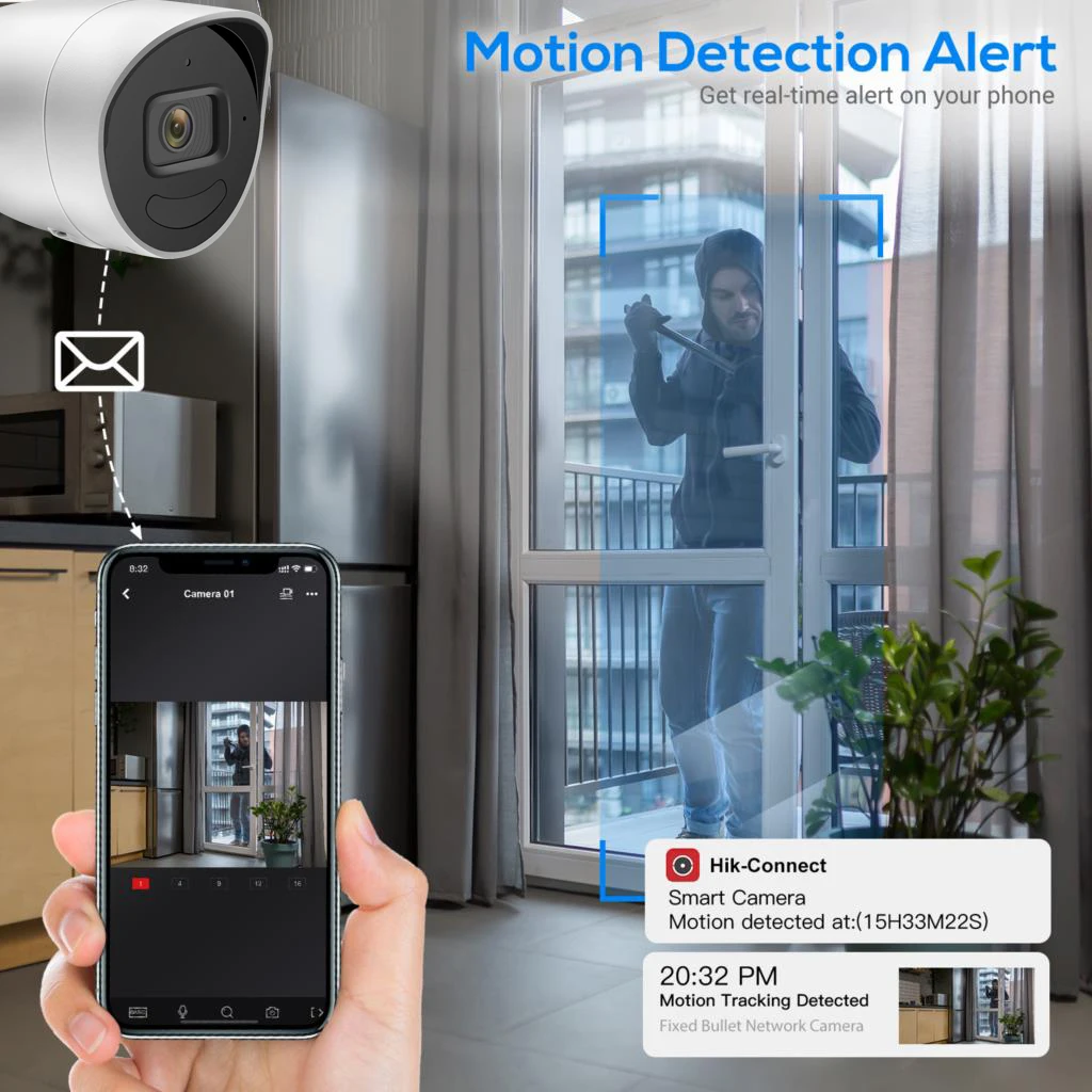 Hikvision IP ī޶ ߿   Ҹ Ʈũ ī޶, DS-2CV2041G2-IDW     , 4MP