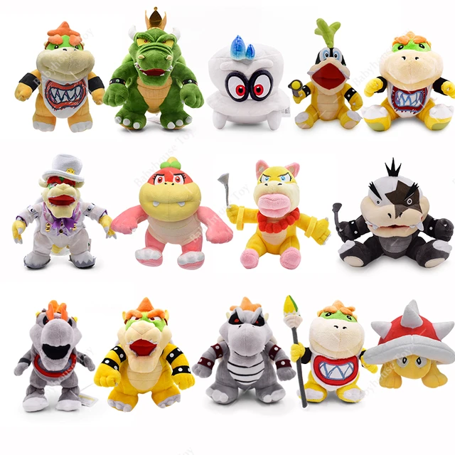 Jouets en peluche Mario Bowser, Jr. Wendy, Lemmy Roy, Imosquito