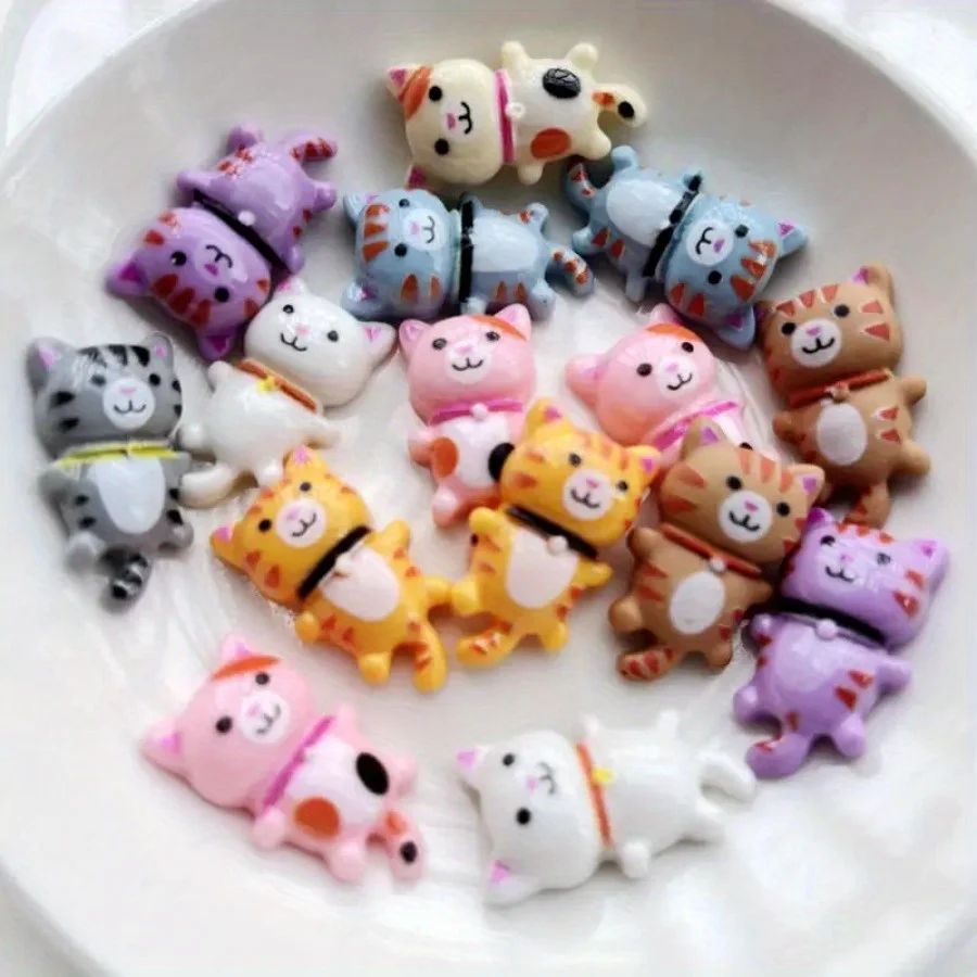 Adorable Resin Cat Charms - DIY Crafting Accessories for Phone Case Decoration