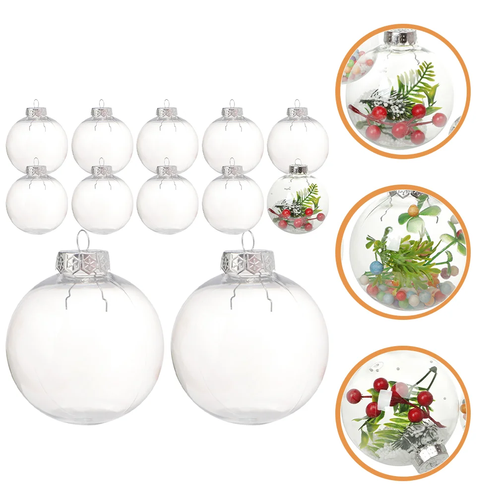 

12Pcs Clear Christmas Balls Christmas Tree Ornaments Christmas Hanging Decorations