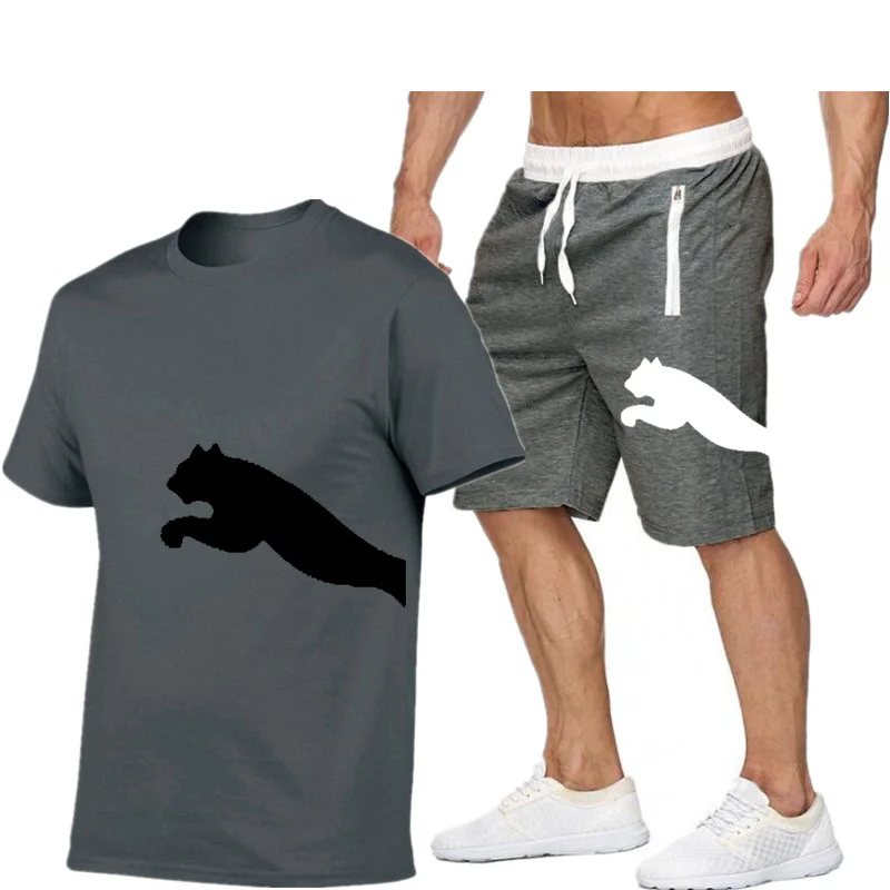 Summer Casual Suit Men 2024New T-shirt Men's short -sleeved Shorts  a  set fashionable  and  handsome  clothes