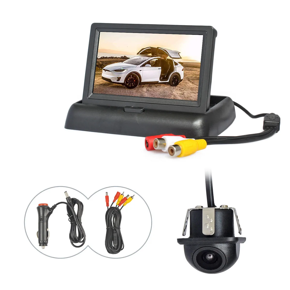 

DIYKIT 4.3inch Car Reversing Camera Kit Back Up Car Monitor LCD Display HD Rear View Camera Back Up Car Camera