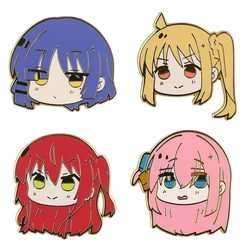 BOCCHI THE ROCK Anime Brooch Set - Cute Character Lapel Pins (4pcs)