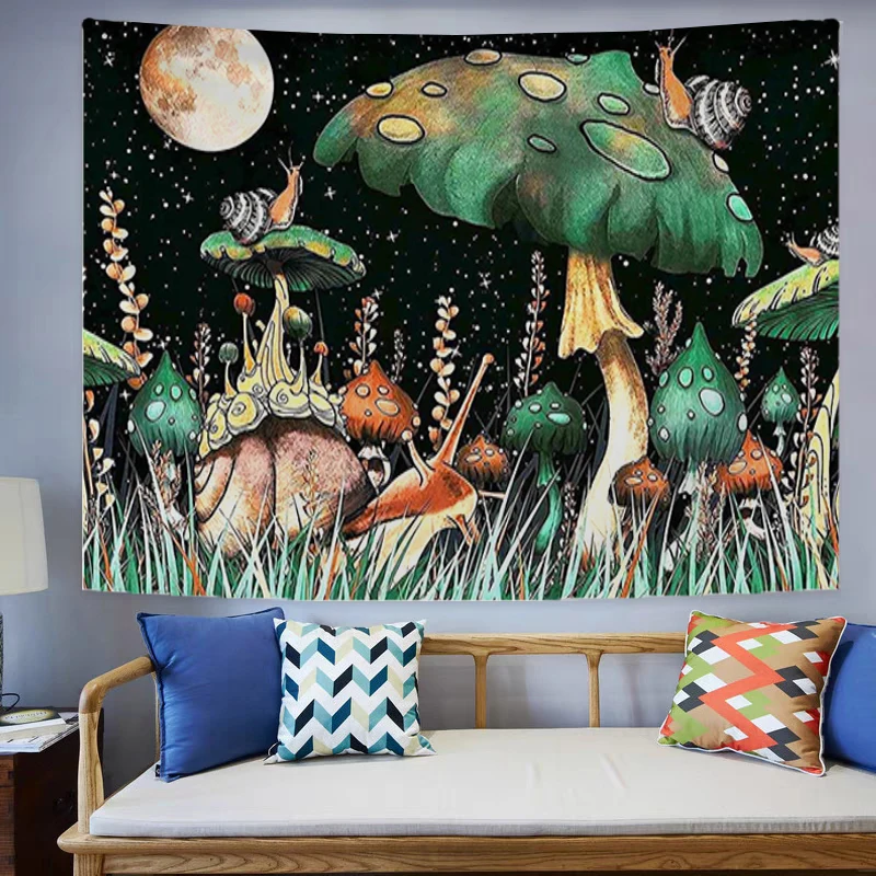 

Psychedelic Tapestry Aesthetic Room Decoration Tapries Panoramic Wall Paper Tapestries Decor Decors Home Bedroom Fabric Hanging