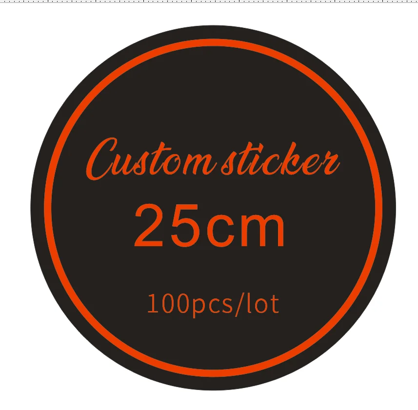 25cm/100pcs/주문을 받아서 만들어진 결혼식 스티커, 호의 상표, 당신의 로고, 그림, 원본, 개인화 된, 주문 스티커를 추가하십시오
