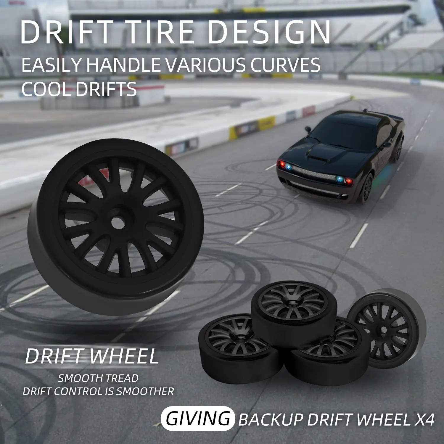Remote Control Car RC Drift Car 2.4GHz 1:20 Scale 4WD 20KM/H High Speed Remote Control Cars Vehicle with LED Lights Drifting Car 6