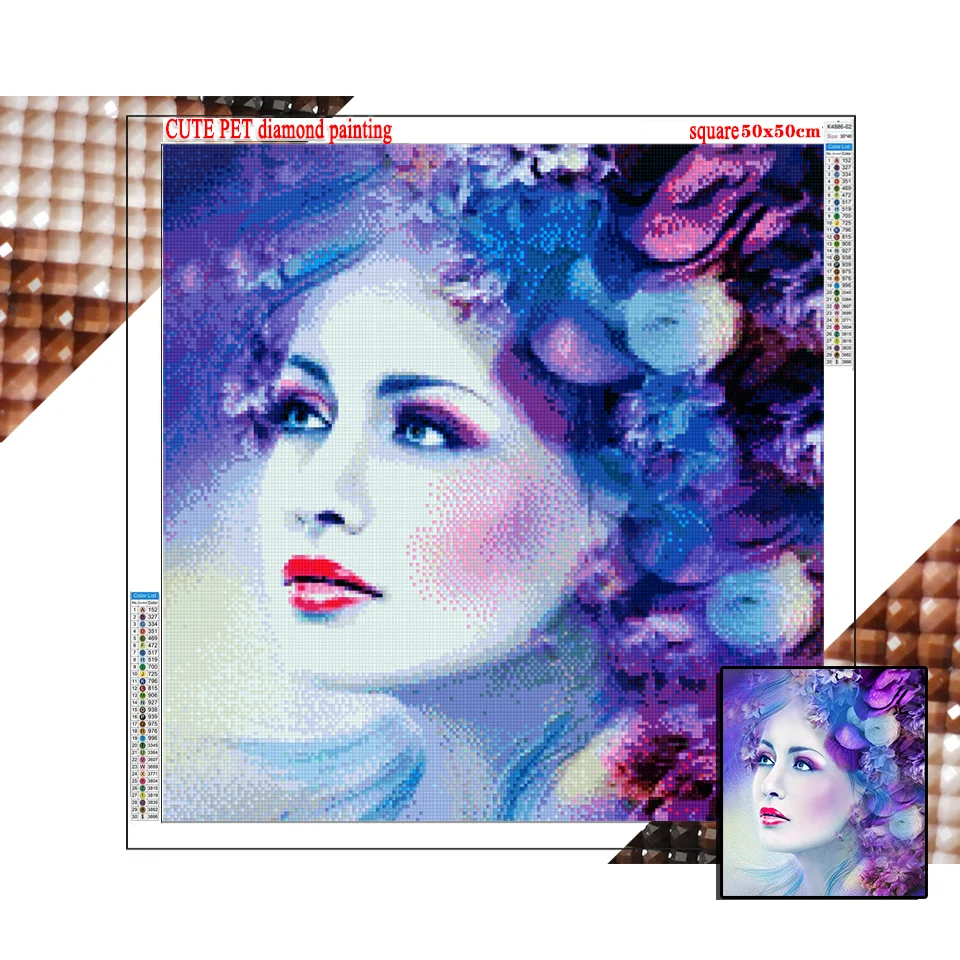 New Arrivals 5d diamond painting Blue Red Iris diamond art Flowers  Embroidery diamond Mosaic Full Cross stitch kits home decor