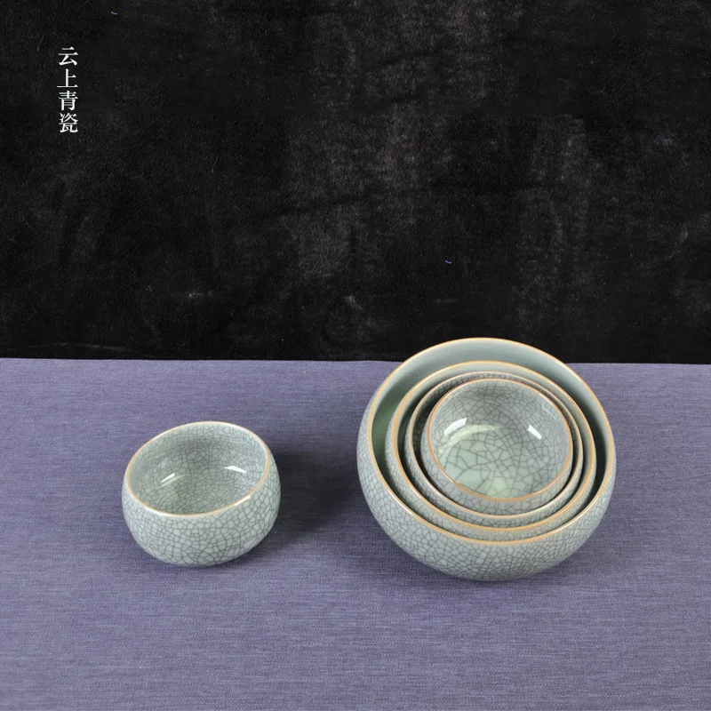 

Factory Direct Sales Of Tea Washing Longquan Celadon Ge Kiln Ice Cracking Water Bowl Slag Bucket Tea Set Accessories, Stationery