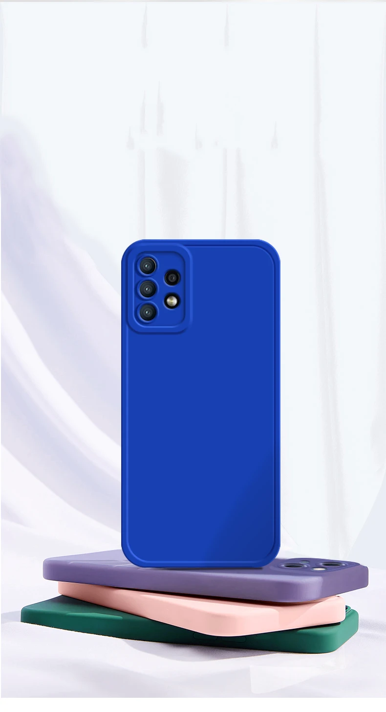 A13 23 33 53 73 Terre Tons Couleur Silicone Souple Téléphone étui pour samsung Galaxy A53 A73 A33 A13 A23 4G 5G 2022 A32 A52 A72_voghion.com