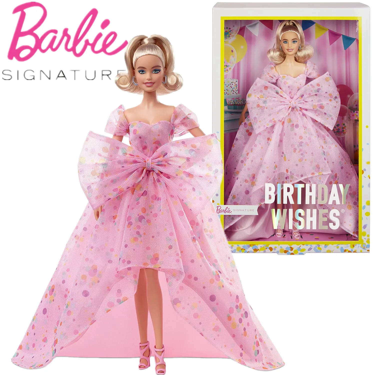 

Barbie Signature 2022 New Birthday Wishes Doll Collector's Edition Dolls Toys Fashion Model Girls Birthday Toy Gift HCB89