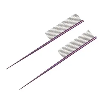 Practical Stainless Steel Pet Flea Comb Non-rust Dense Tooth Dog Grooming Comb Colorful Pet Hair Comb for Dogs Puppy Cats 1