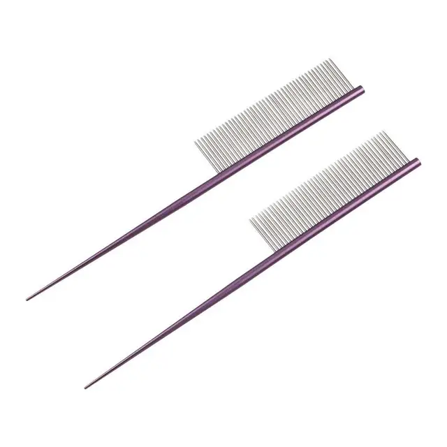 Practical Stainless Steel Pet Flea Comb Non-rust Dense Tooth Dog Grooming Comb Colorful Pet Hair Comb for Dogs Puppy Cats 1