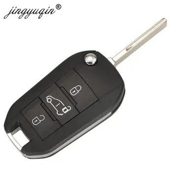 Keyforkess 433MHz 4A HITAG AES Chip Flip Remote Van Car Flip Key per Peugeot Expert 308 3008 2016 Citroen C4 Cactus 2014 HU83 - Jingyuqin 433MHz 4A HITAG AES Chip Flip Remote Van Car Flip Key per Peugeot Expert