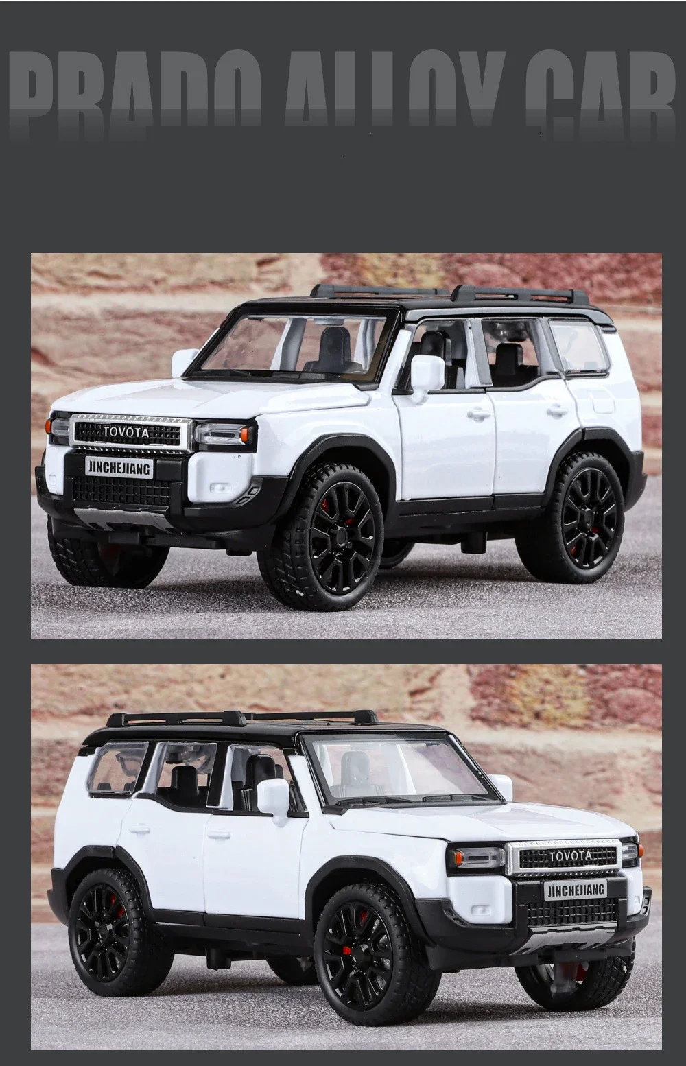 1:32 Toyota Land Cruiser Prado Suv Alloy Die Cast Toy Car Model Sound And Light Children'S Toy Collectibles