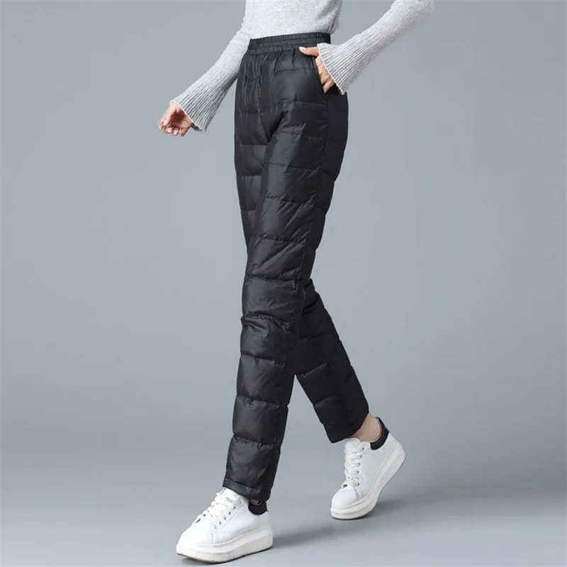 Women Casual Loose Sweatpants Overize 85kg Elastic High Waist Cotton Pants 2023New Mom's Warm Thicken Winter Snow Wear Pantalons