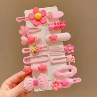 Children's Flower Hairpin Cute Baby Does Not Hurt The Hair Bb Clip Hairpin Girl Cartoon Broken Bangs Clip Little Girl Headdress 2