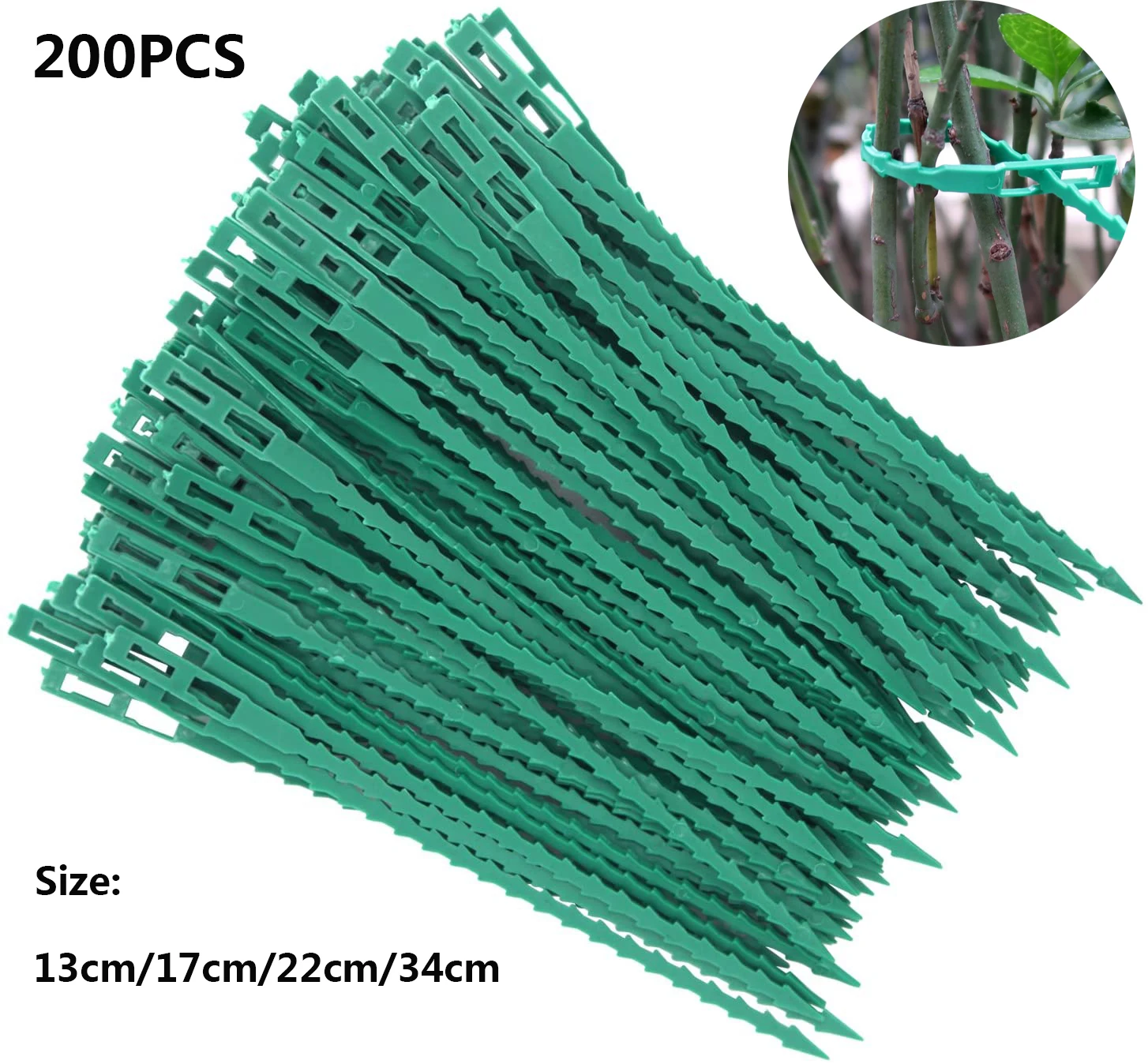 

30/50/100/200Pcs Reusable Garden Cable Ties Plant Support Shrubs Fastener Tree Locking Nylon Adjustable Plastic Cable Ties Tools