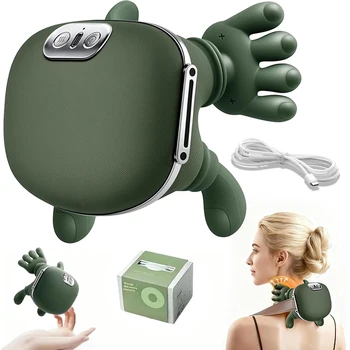 Bionic Dito Collo Spalla Massaggiatore Senza Fili Collo Cervicale Trapezius 4D Impastare Corpo Schiena Mano Massaggio Scialle Motore Brushless
