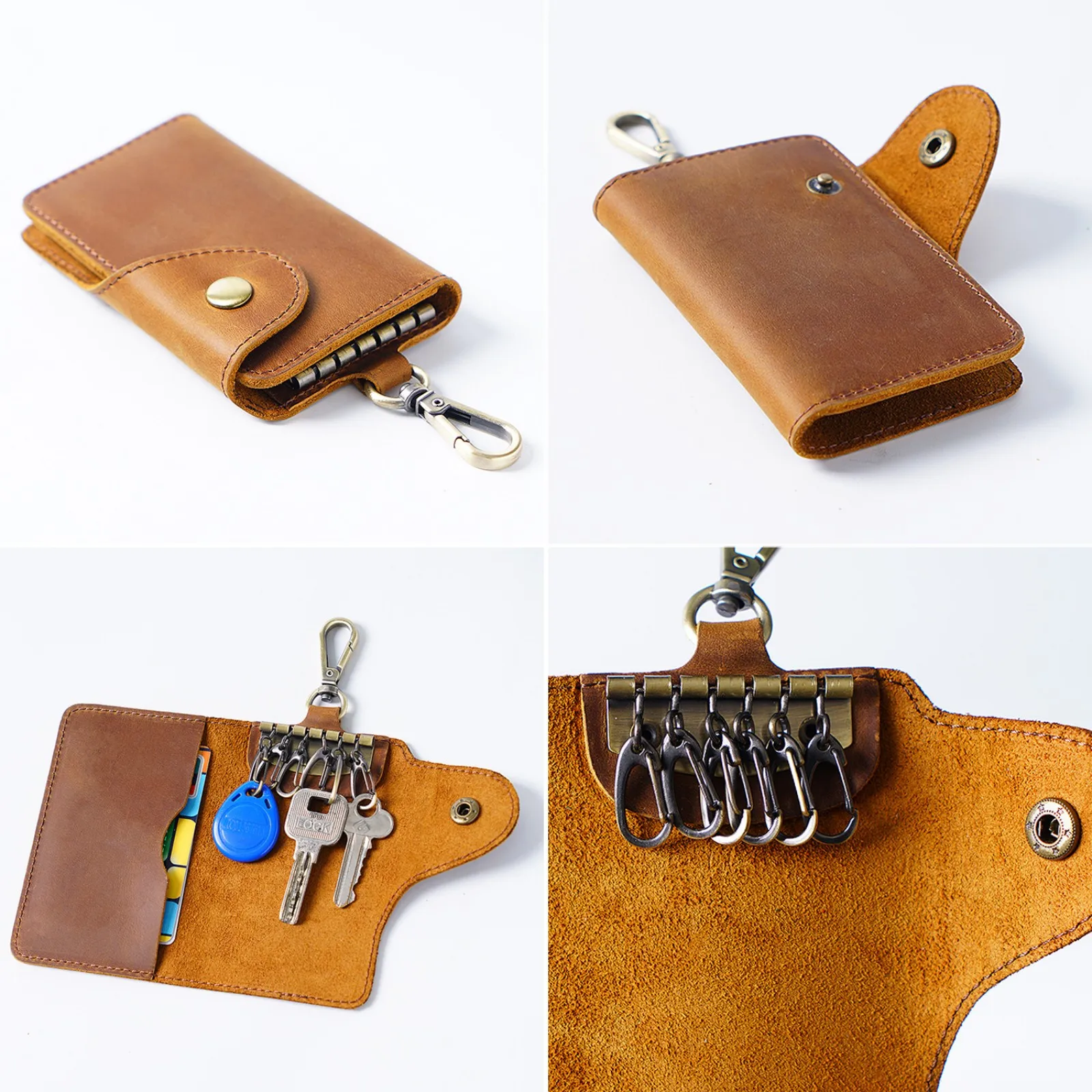 Premium Leather Multifunctional Key Organizer and Wallet