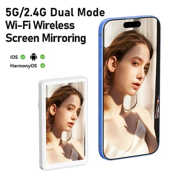 Monitor Magnetico per Selfie con Telefono, Telecomando Bluetooth, Fotocamera Posteriore per Vlog, Live Stream e Registrazione Video per iPhone e Android