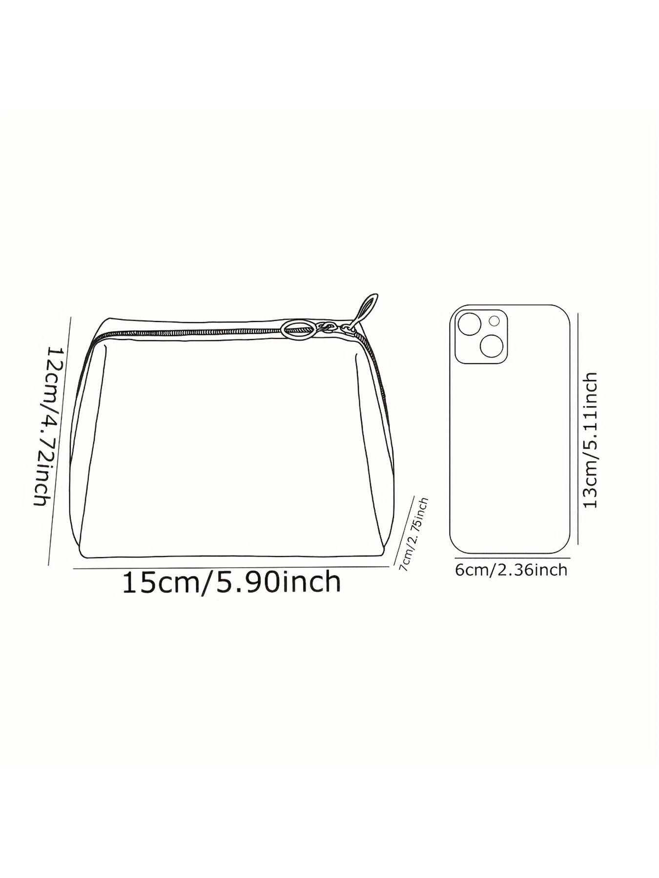 1pc， Cute cat pattern makeup bag, portable makeup storage bag, multifunctional storage bag, lightweight travel bag