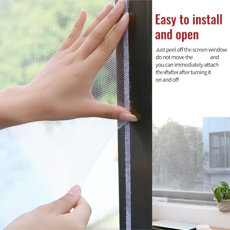 Mosquito Net DIY Self-adhesive Indoor Anti-insect Fly Screen Curtains Window Net Protections Mesh Home Textile Bed Garden