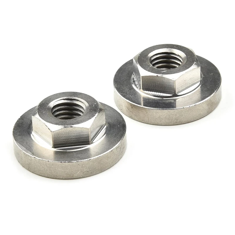 

2Pcs Thread Grinder Inner Outer Flange Nut Set Tools For 10mm Spindle Thread Power Tool Griders Steel Lock Nut