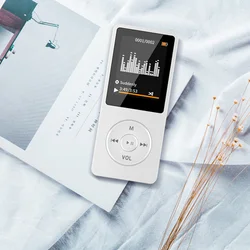 Compact HiFi Media Player with LCD Screen & FM Radio | Video, Music & E - Book Capabilities | Built - in Microphone | Ideal (WHITE)