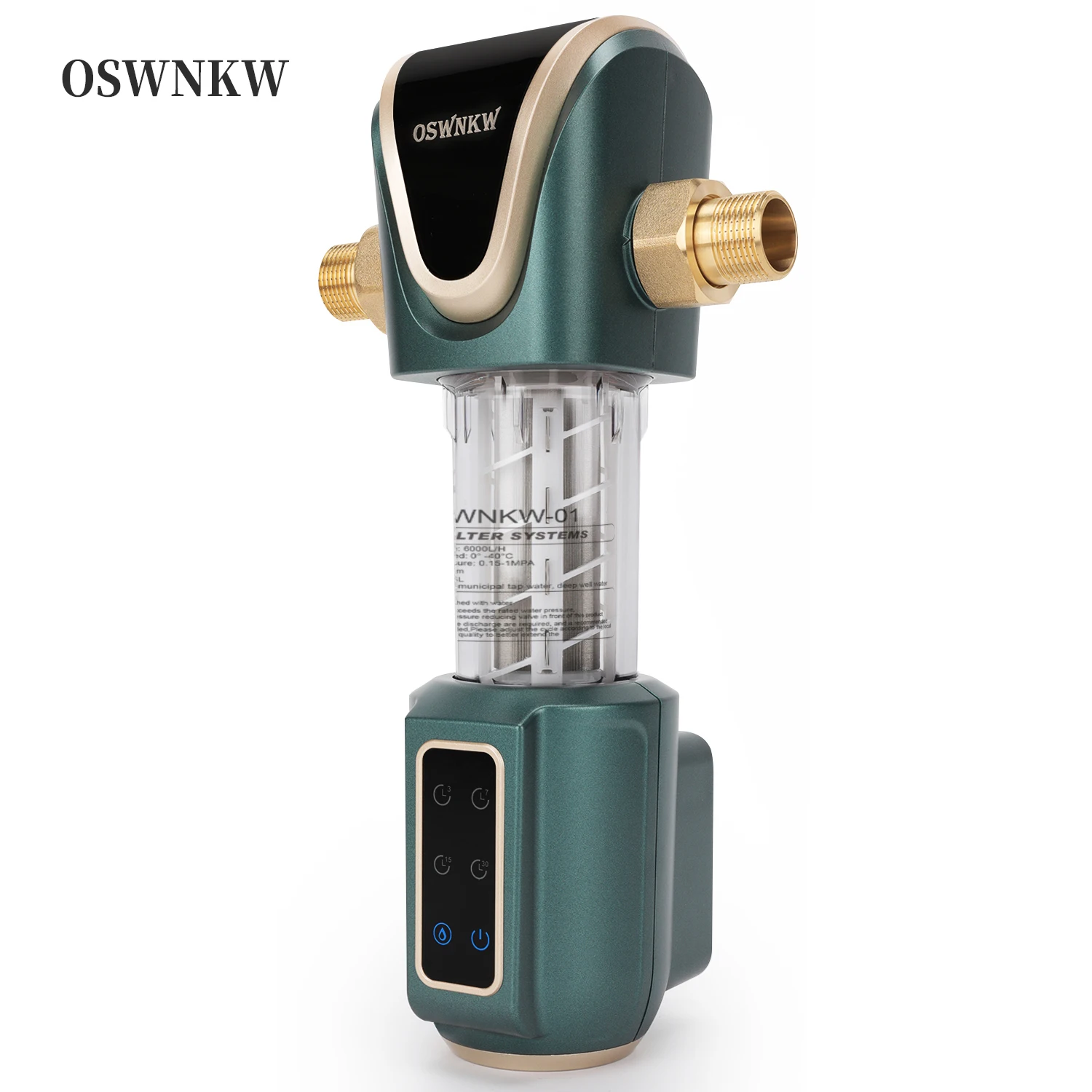 OSWNKW-01Pre 필터 정화기 집 전체 스핀 다운, 침전물 필터, 중앙 프리필터 시스템, 역세척 스테인레스 스틸 메쉬