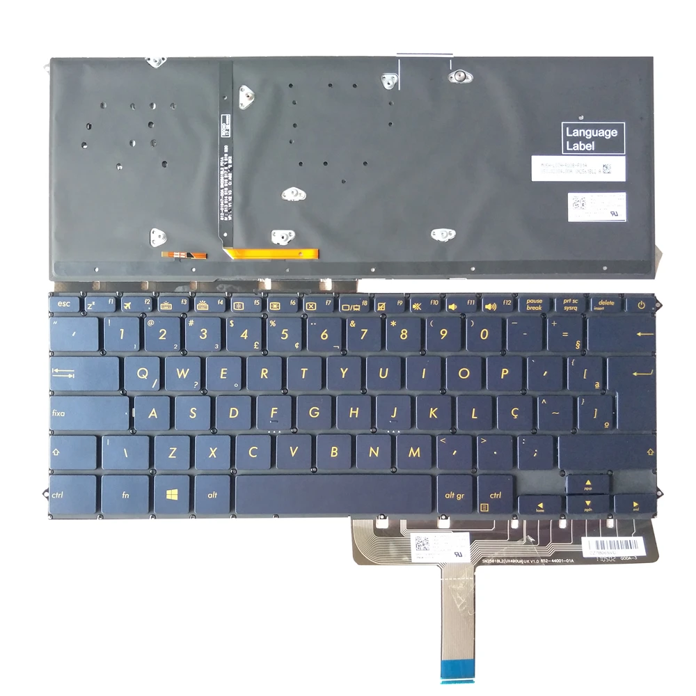 US English Brazilian Keyboard Backlight For ASUS Zenbook UX490 UX490C UX490UA UX490UAK Backlit Notebook Keyboards 0KNB0-D632BR00