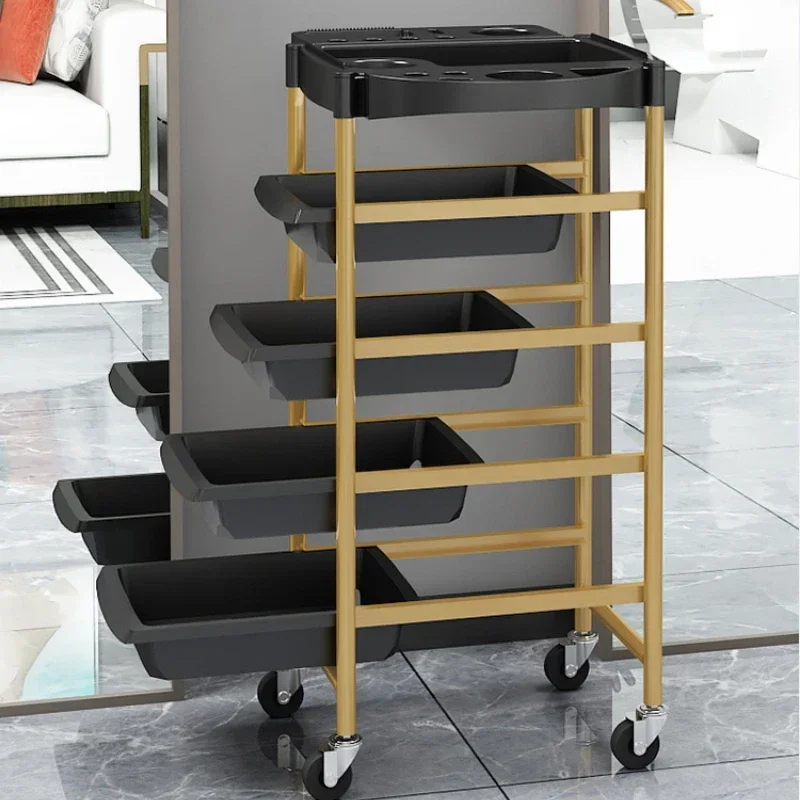 Hairdresser Beauty Salon Trolley Rolling Cosmetic Barber Spa Cart Tattoo Salon Utility Furniture