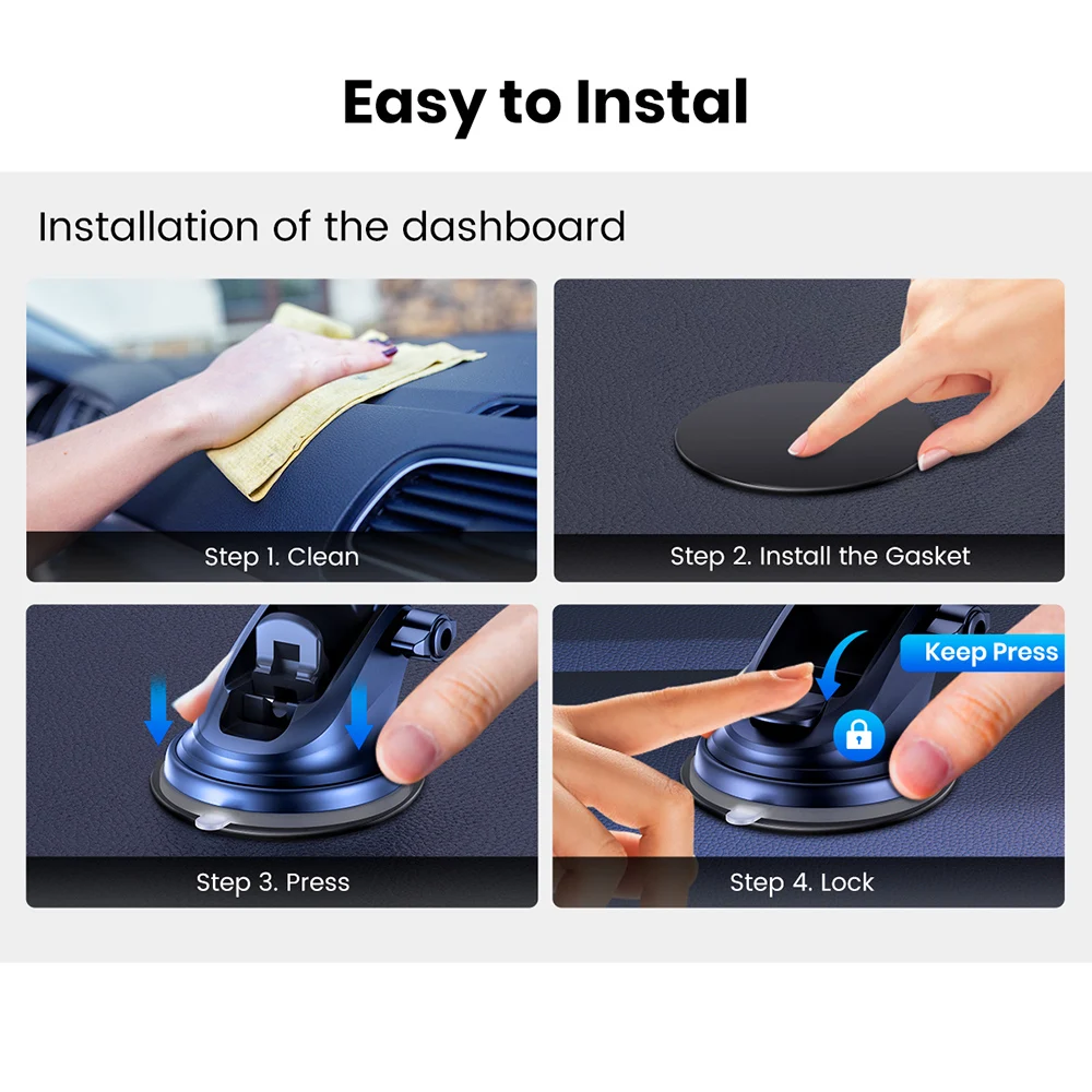 Car Phone Holder Mount for Car Windshield Dashboard Universal Hands Free Automob