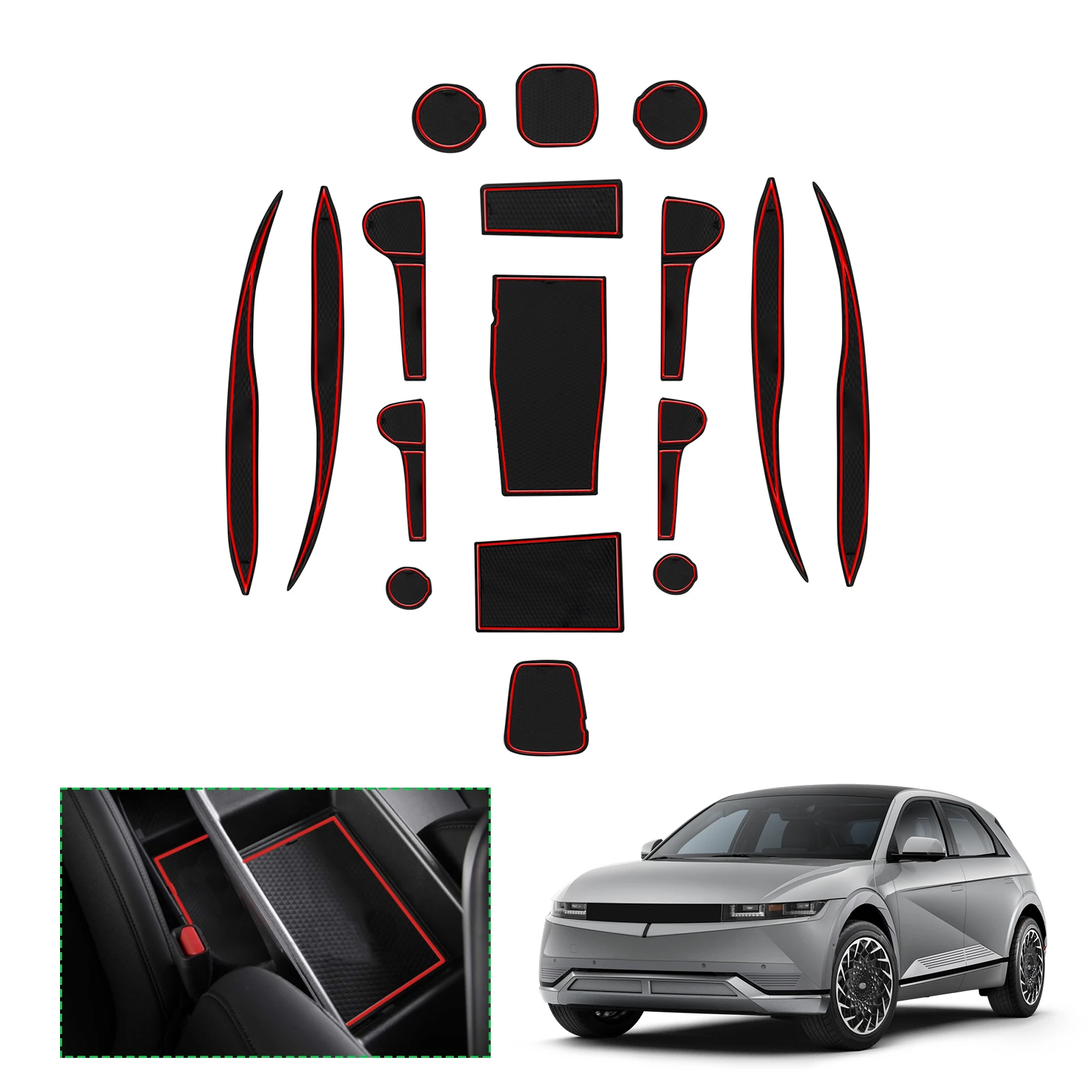 Lfotpp Car Door Groove Mat For Ioniq 5 2021 2022 Antislip Gate Slot