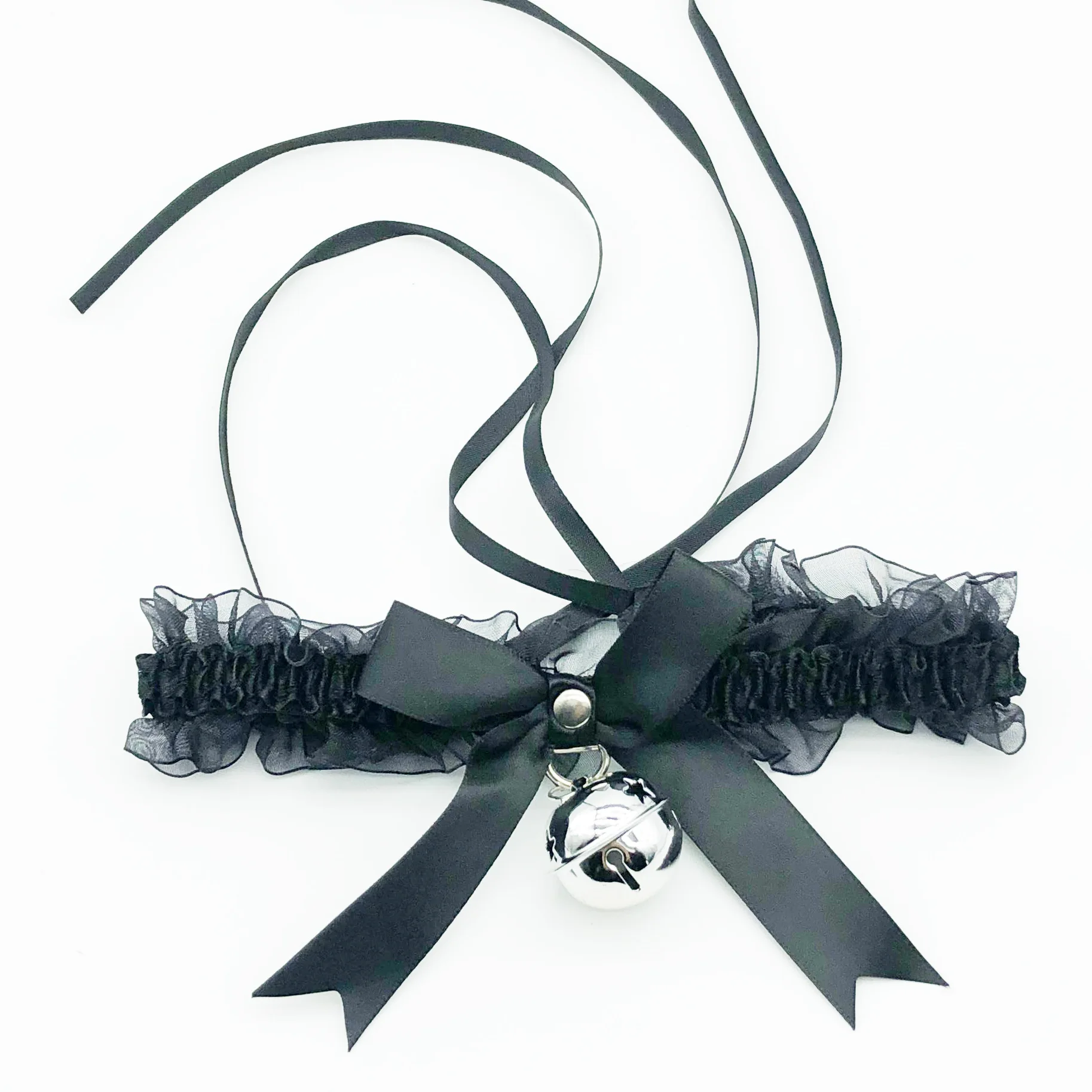 Lolita Velvet Choker Necklace with Bells Hip Hop Jewelry Chain
