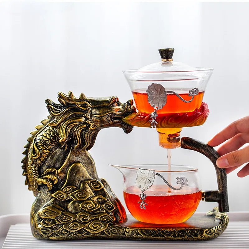 

Chinese Dragon Automatic Teapot, Kung Fu Tea Set, Creative Tea Cup, Drinking Office Supplies Home Desktop Decoration