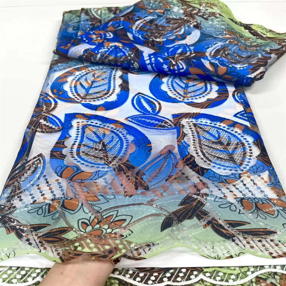 

Familiar Nigerian Sequins Lace Fabric 2022 High Quality African Lace French Tulle Sequins Print Lace Fabrics For Dress JY3904