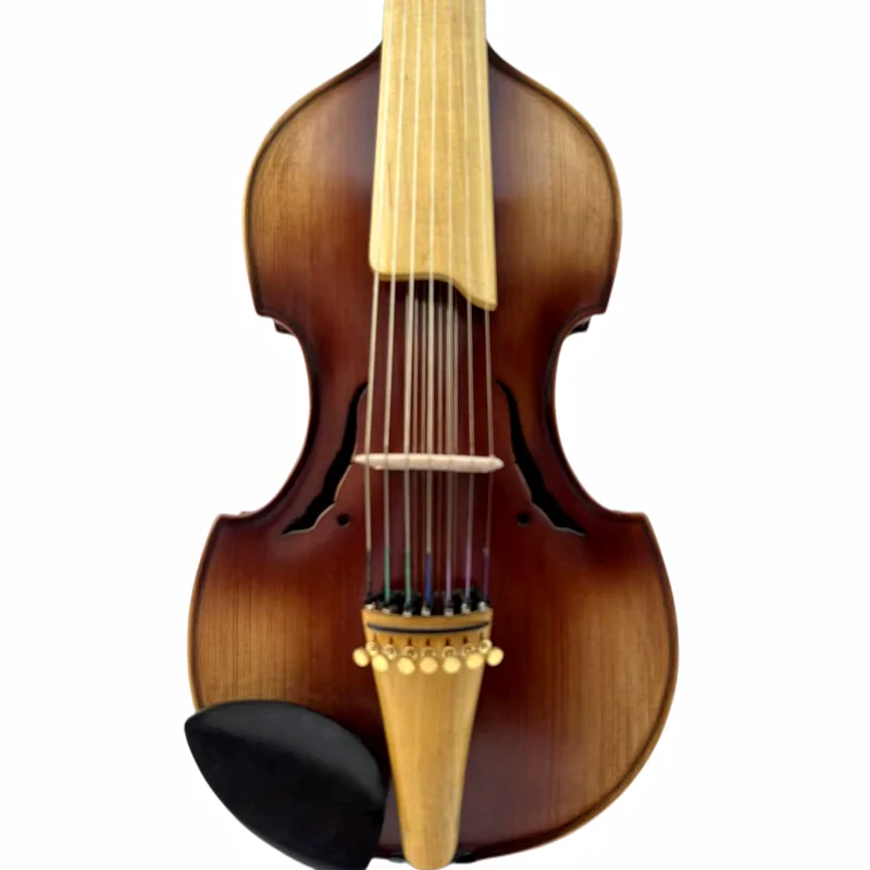 Baroque style Master 7&times;7 Strings 16" Viola d'Amore carved horse scroll#15435
