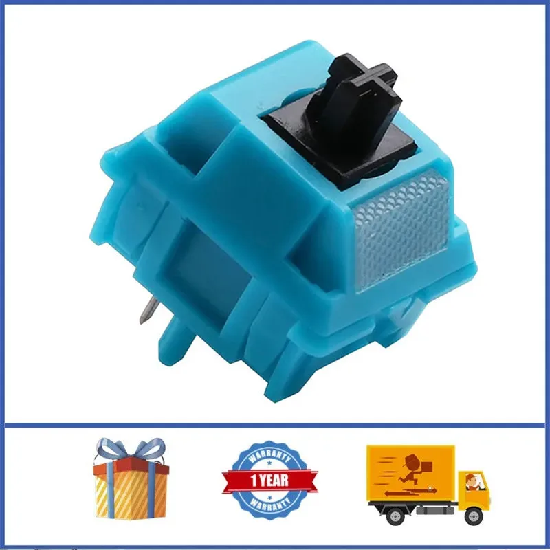 Middle Night Blue Switch 5 Pin Custom Mechanical Keyboard Linear POM Case 60g With Honeycomb Condenser Hot swap For GK64 RK61