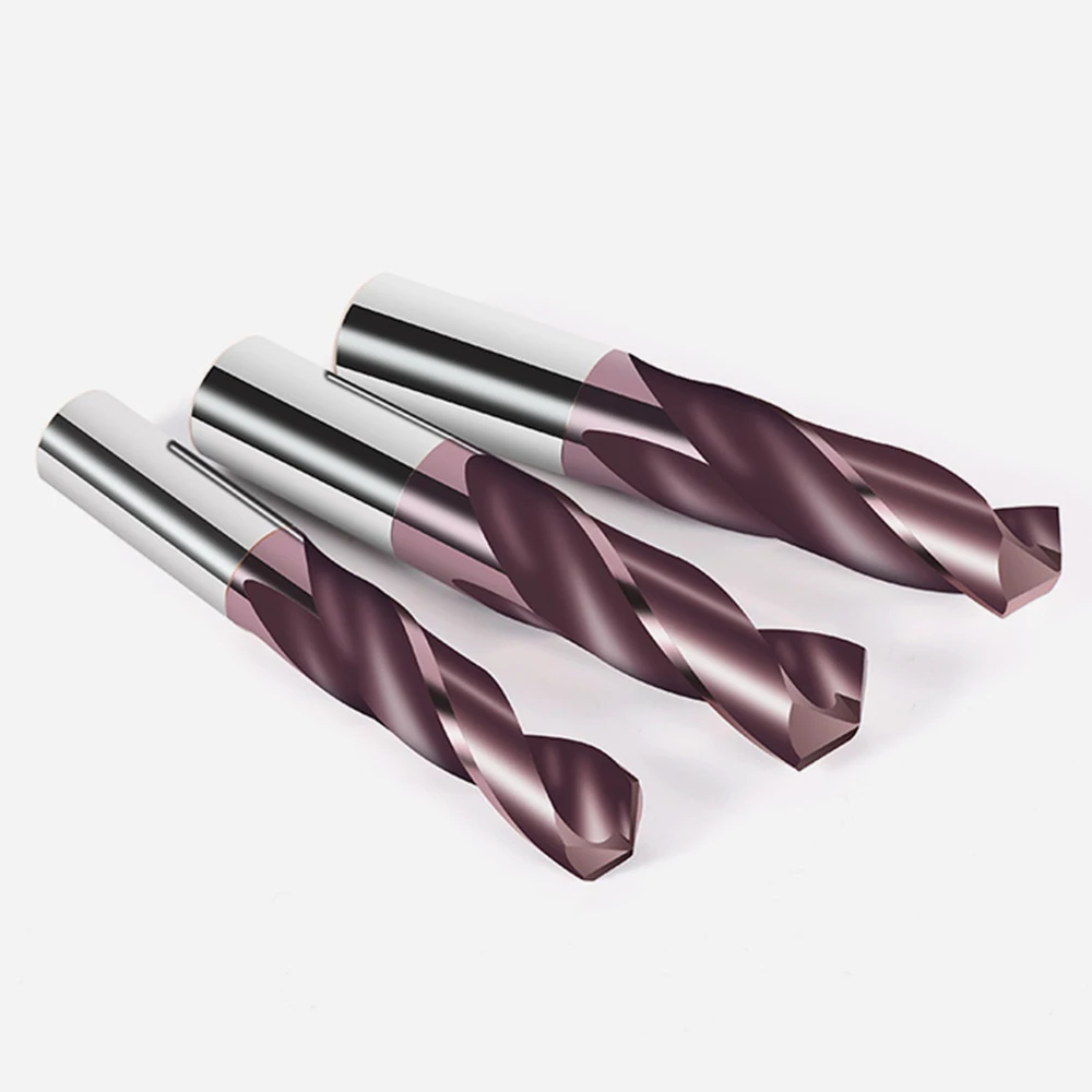 Drill Bit Vsharp HRC65&deg; Solid Carbide Twist Tungsten Steel Alloy with Nano Coating for Cast Iron Alloy Stainless Steel