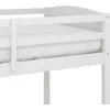 Contemporary Wood Arch Twin Size Loft Bed with Desk, White 5