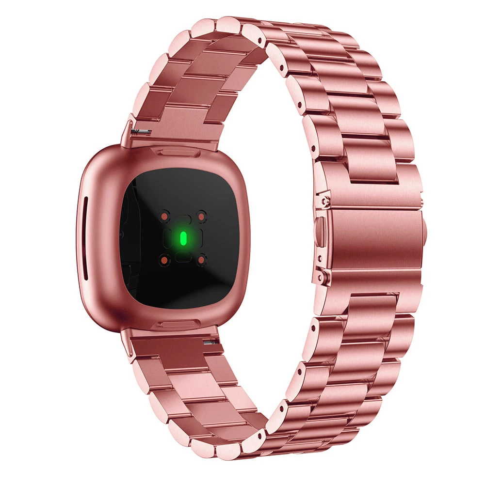 For Fitbit Versa3 / Sense Stainless Steel Wristband With Watch Connector Smartwatch Band Strap Business Style Correa