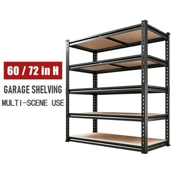 2000LBS Garage Shelving 5 Tier Storage Shelves Heavy Duty, Adjustable Metal Shelving Unit,Garage Shelves for Basement,Warehouse,Pantry,Closet 1