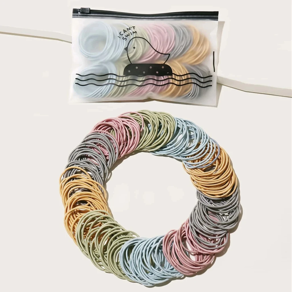 50/100 PCS New Hair Bands Women Girls Scrunchies Chifffon Ties Girls Ponytail Holders Rubber Band Hairband Hair Accessories Gift wide headbands for short hair